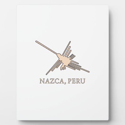 Nazca Hummingbird Geoglyph Newsprint Fotoplatte (Vorderseite)