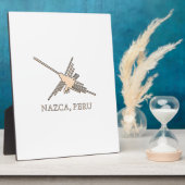 Nazca Hummingbird Geoglyph Newsprint Fotoplatte (Seite)