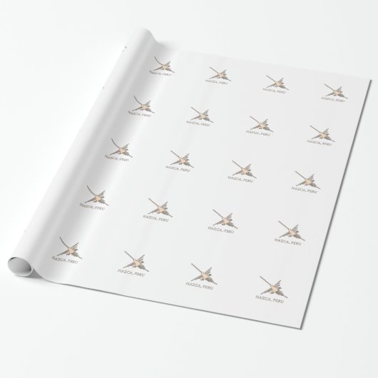 Nazca Hummingbird Geoglyph Newsprint Geschenkpapier (Ungerollt)