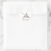 Nazca Hummingbird Geoglyph Newsprint Herz-Aufkleber (Tasche)