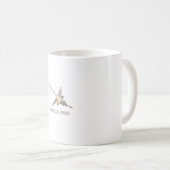 Nazca Hummingbird Geoglyph Newsprint Kaffeetasse (VorderseiteRechts)