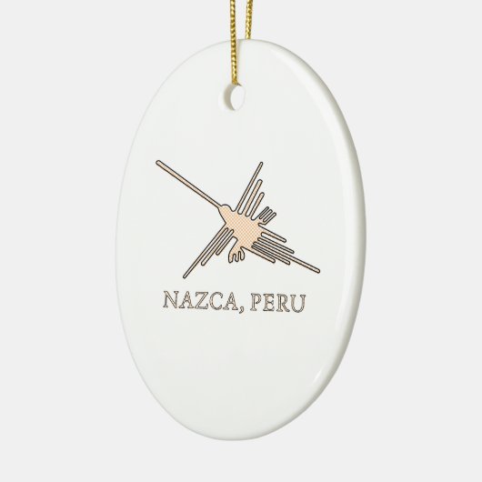 Nazca Hummingbird Geoglyph Newsprint Keramik Ornament (Links)