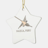 Nazca Hummingbird Geoglyph Newsprint Keramikornament (Links)