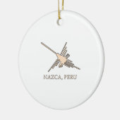 Nazca Hummingbird Geoglyph Newsprint Keramikornament (Links)