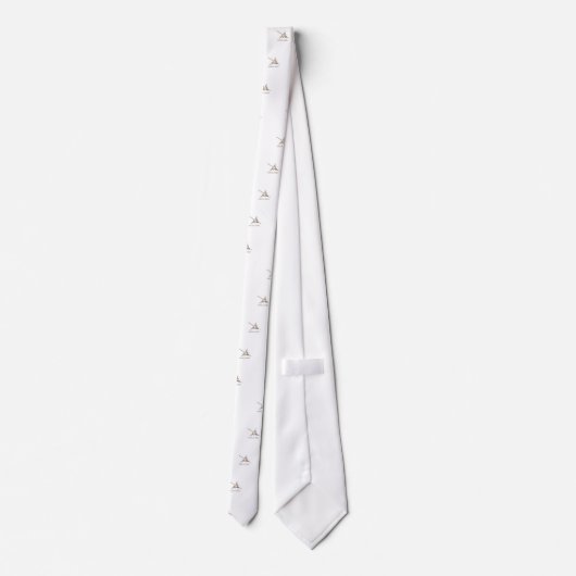 Nazca Hummingbird Geoglyph Newsprint Krawatte (Rückseite)