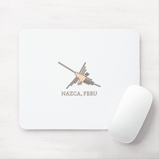 Nazca Hummingbird Geoglyph Newsprint Mousepad (Mit Mouse)