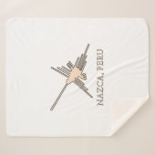 Nazca Hummingbird Geoglyph Newsprint Sherpadecke (Vorderseite (Horizontal))