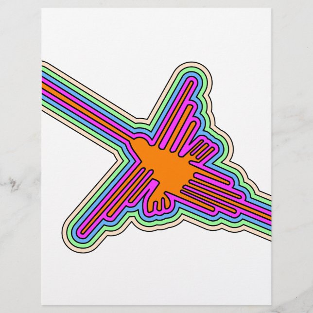 Nazca Hummingbird Peru Zeichnend (Vorderseite)