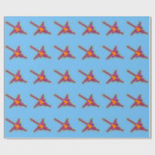 Nazca Hummingbird Peru Zeichnend auf Light Blue Bl Geschenkpapier (Flach)
