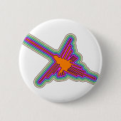 Nazca Hummingbird Peru Zeichnend Button (Vorderseite)