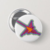 Nazca Hummingbird Peru Zeichnend Button (Vorne & Hinten)