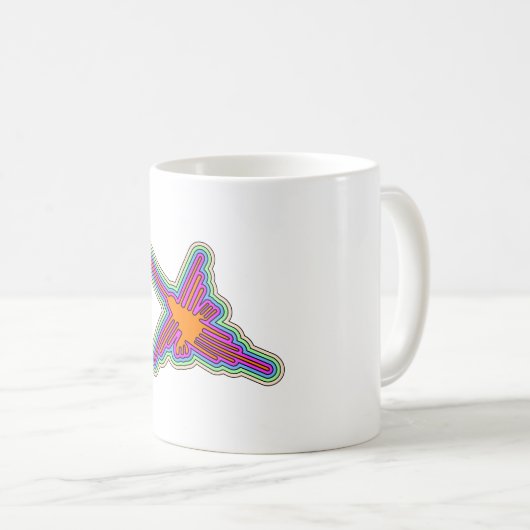 Nazca Hummingbird Peru Zeichnend Kaffeetasse (VorderseiteRechts)