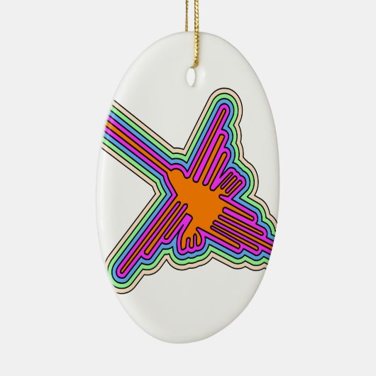 Nazca Hummingbird Peru Zeichnend Keramikornament (Rechts)