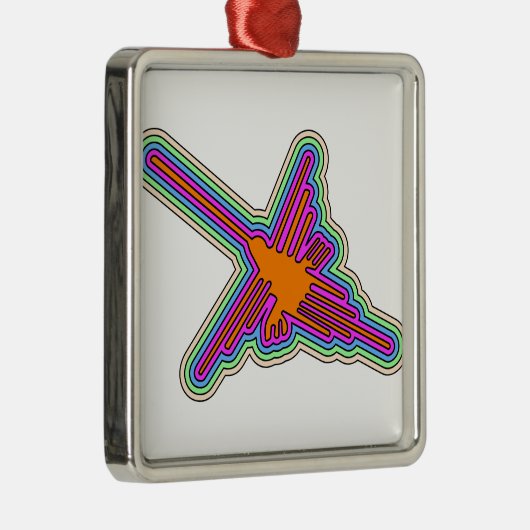 Nazca Hummingbird Peru Zeichnend Ornament Aus Metall (Rechts)