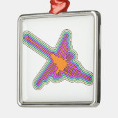 Nazca Hummingbird Peru Zeichnend Ornament Aus Metall (Links)