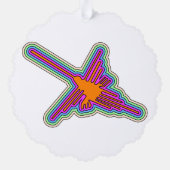 Nazca Hummingbird Peru Zeichnend Ornament Karte (Rückseite)