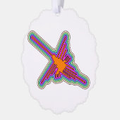 Nazca Hummingbird Peru Zeichnend Ornament Karte (Links)