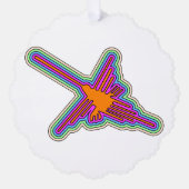 Nazca Hummingbird Peru Zeichnend Ornament Karte (Vorderseite)