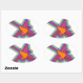 Nazca Hummingbird Peru Zeichnend Ovaler Aufkleber (Blatt)