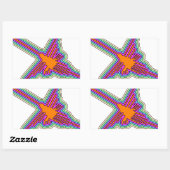 Nazca Hummingbird Peru Zeichnend Rechteckiger Aufkleber (Blatt)