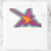 Nazca Hummingbird Peru Zeichnend Rechteckiger Aufkleber (Tasche)