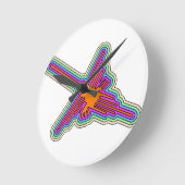 Nazca Hummingbird Peru Zeichnend Runde Wanduhr (Winkel)
