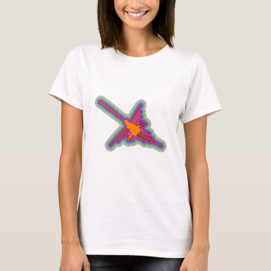 Nazca Hummingbird Peru Zeichnend T-Shirt (Vorderseite)