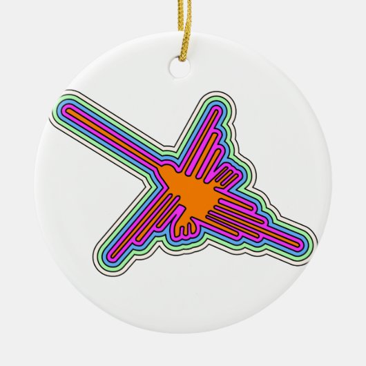 Nazca Kolibri Peru Zeichnung Keramik Ornament (Vorne)