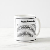Nazca Kolibri-Tasse Kaffeetasse (VorderseiteRechts)