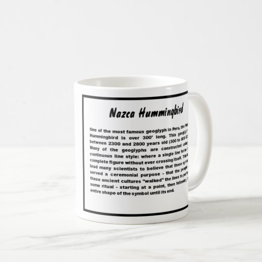 Nazca Kolibri-Tasse Kaffeetasse (VorderseiteRechts)