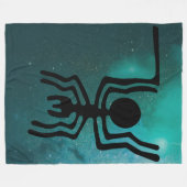 Nazca Lines - Antike Insekten - Schwarze Spinne Fleecedecke (Vorderseite (Horizontal))