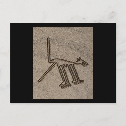 NAZCA LINES DOG NAZCA LINES ART Geoglyphen Antikes Postkarte (Vorderseite)