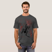 Nazca Lines Geoglyphen - Ancient Black Spider T-Shirt (Vorne ganz)