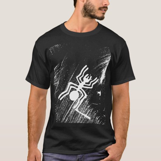 Nazca Lines Geoglyphs - Alte weiße Spinne T-Shirt (Vorderseite)