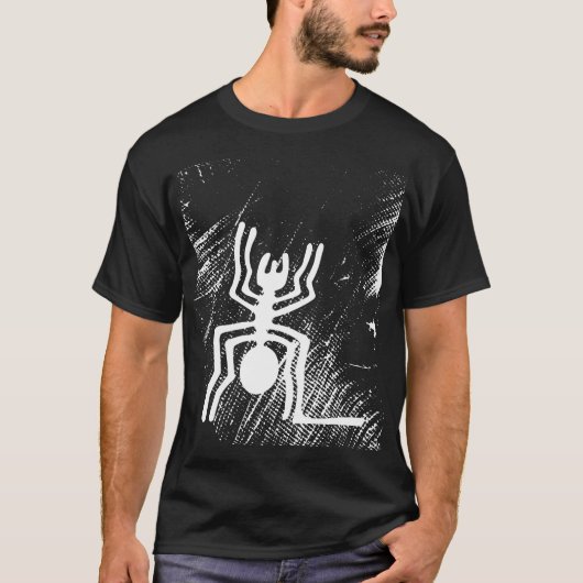 Nazca Lines Geoglyphs - Alte weiße Spinne T-Shirt (Vorderseite)