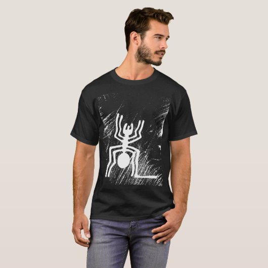 Nazca Lines Geoglyphs - Alte weiße Spinne T-Shirt (Vorne ganz)