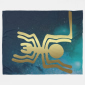 Nazca Lines - Goldene Spider Fleecedecke (Vorderseite (Horizontal))