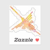 Nazca Lines Hummingbird Aquarell drucken Aufkleber (Blatt)