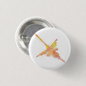 Nazca Lines Hummingbird Aquarell drucken Button (Vorne & Hinten)