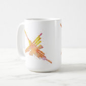 Nazca Lines Hummingbird Aquarell drucken Kaffeetasse (Vorderseite Links)