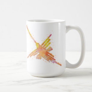 Nazca Lines Hummingbird Aquarell drucken Kaffeetasse