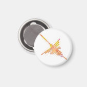 Nazca Lines Hummingbird Aquarell drucken Magnet (Vorderseite/Rückseite)