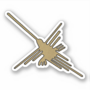 Nazca Lines Hummingbird Imitate Stickerei drucken Aufkleber