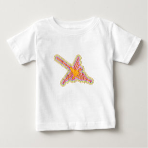 Nazca Lines Hummingbird mit zerknittertem Papieref Baby T-shirt