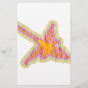 Nazca Lines Hummingbird mit zerknittertem Papieref Briefpapier