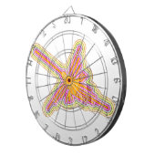 Nazca Lines Hummingbird mit zerknittertem Papieref Dartscheibe (Vorderseite rechts)