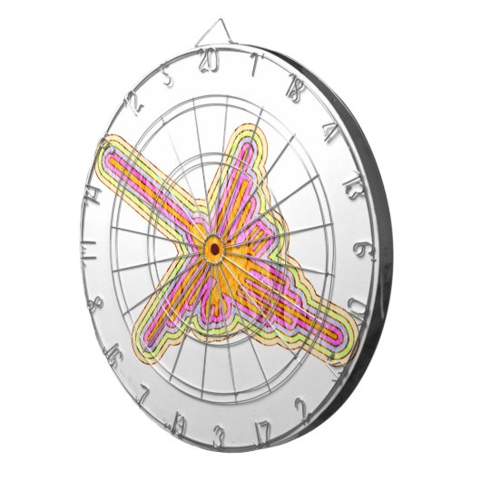 Nazca Lines Hummingbird mit zerknittertem Papieref Dartscheibe (Vorderseite rechts)