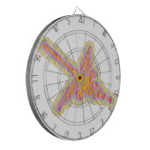 Nazca Lines Hummingbird mit zerknittertem Papieref Dartscheibe (Vorderseite Links)