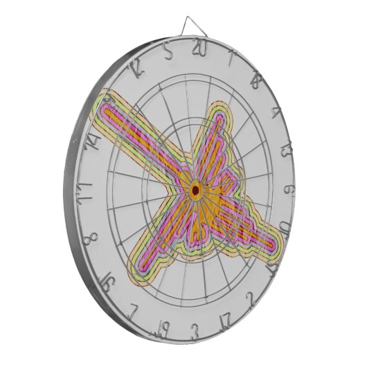 Nazca Lines Hummingbird mit zerknittertem Papieref Dartscheibe (Vorderseite Links)
