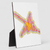 Nazca Lines Hummingbird mit zerknittertem Papieref Fotoplatte (Seite)